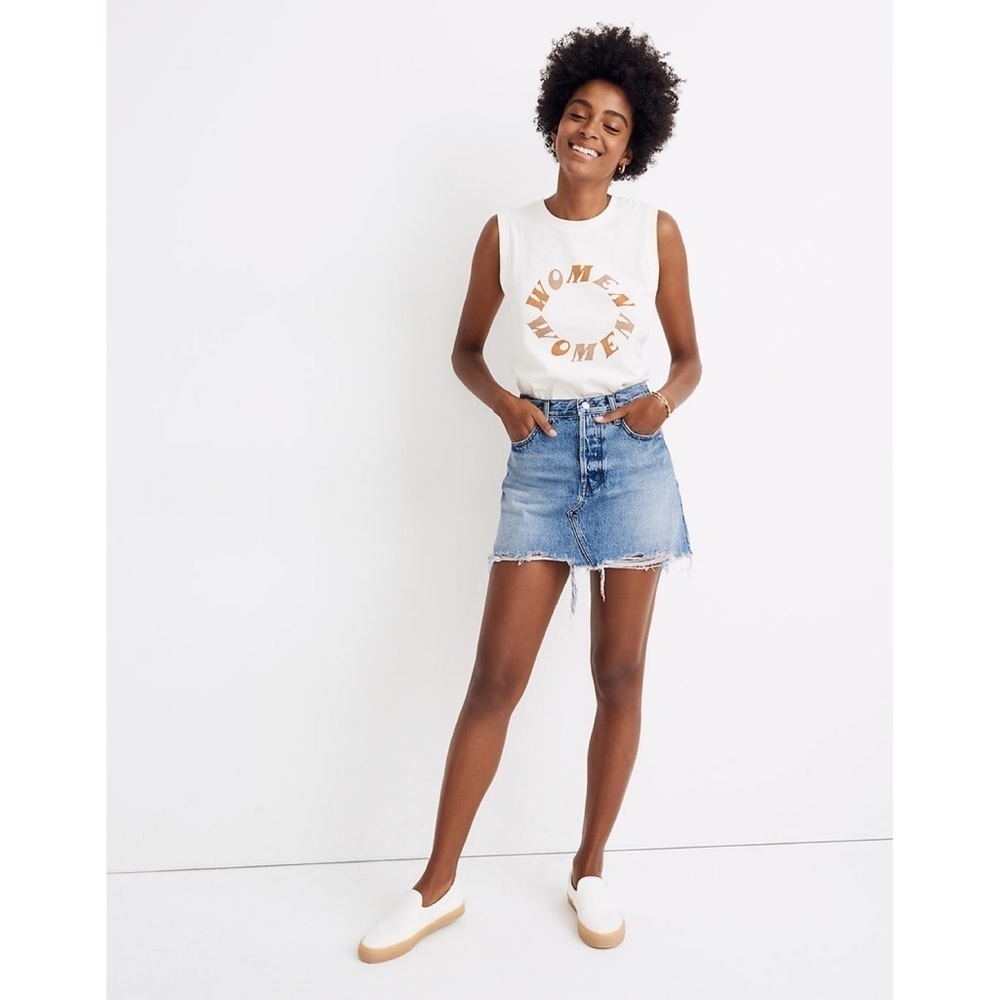 Madewell Rigid‎ Denim Relaxed Mini Skirt in Rosehill Wash Size 25